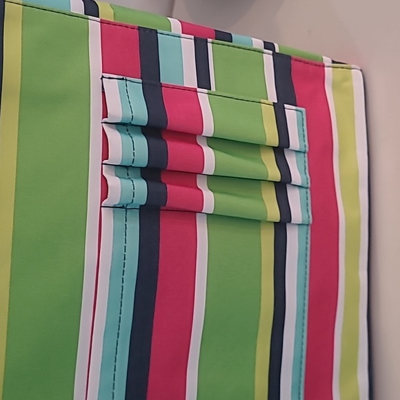 “Thirty-One” Brightly Striped Tote - Picture 2 of 3